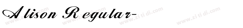 Alison Regular字体转换